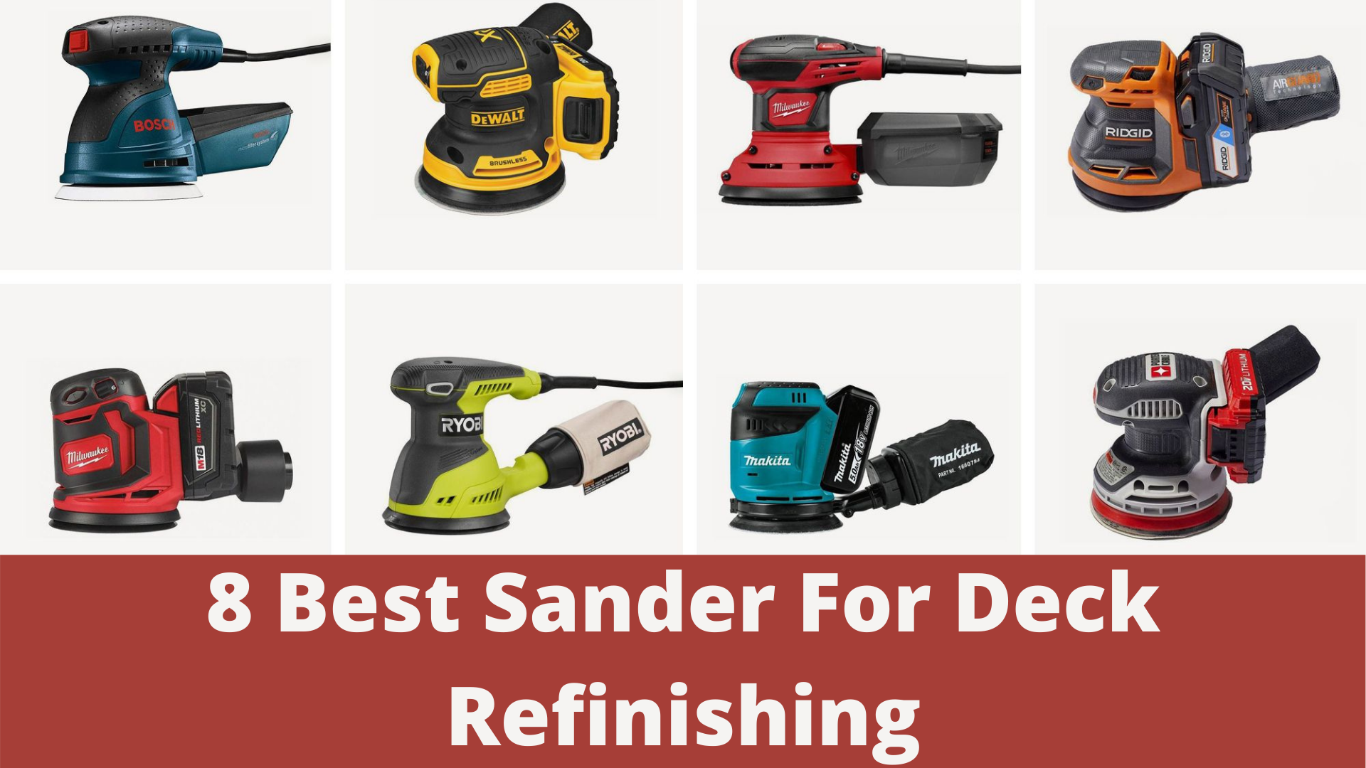 8 Best Sander For Deck Refinishing